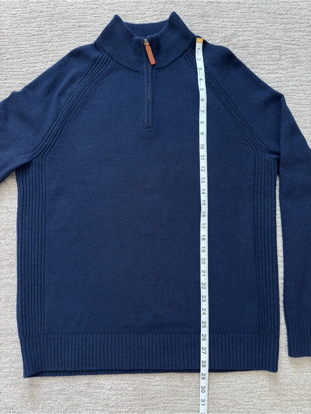 Banana Republic Italian Yarn Wool Quarter Zip Sweater Navy Men’s Tall L Casual